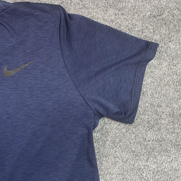 Nike Dri Fit Shirt Mens Extra Large Navy Blue Fitness Performance Crewneck XL - Picture 4 of 16